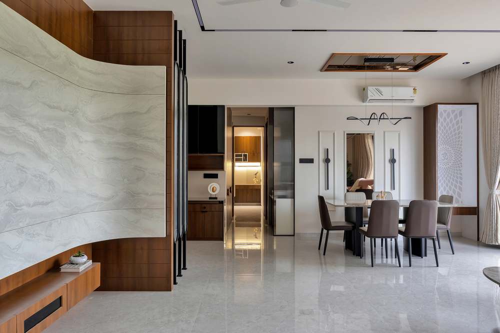Shubham Sky sample flat living and dining area