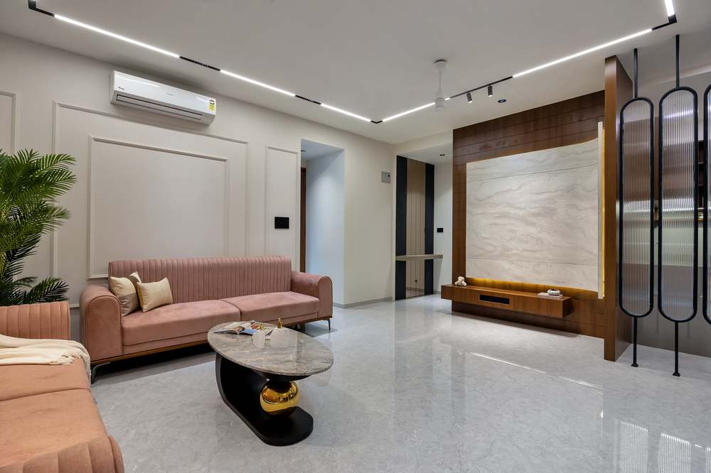 Shubham Sky sample flat living room with sofa