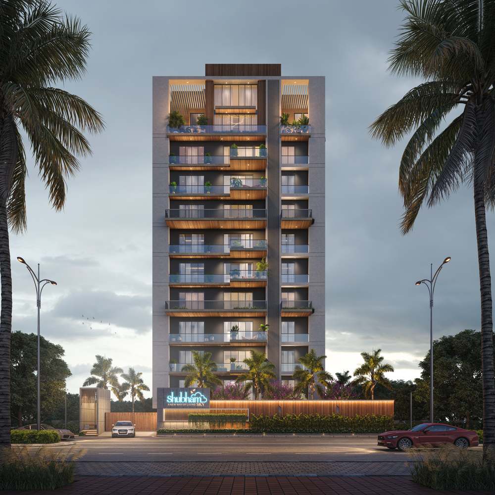 Shubham Sky building facade render