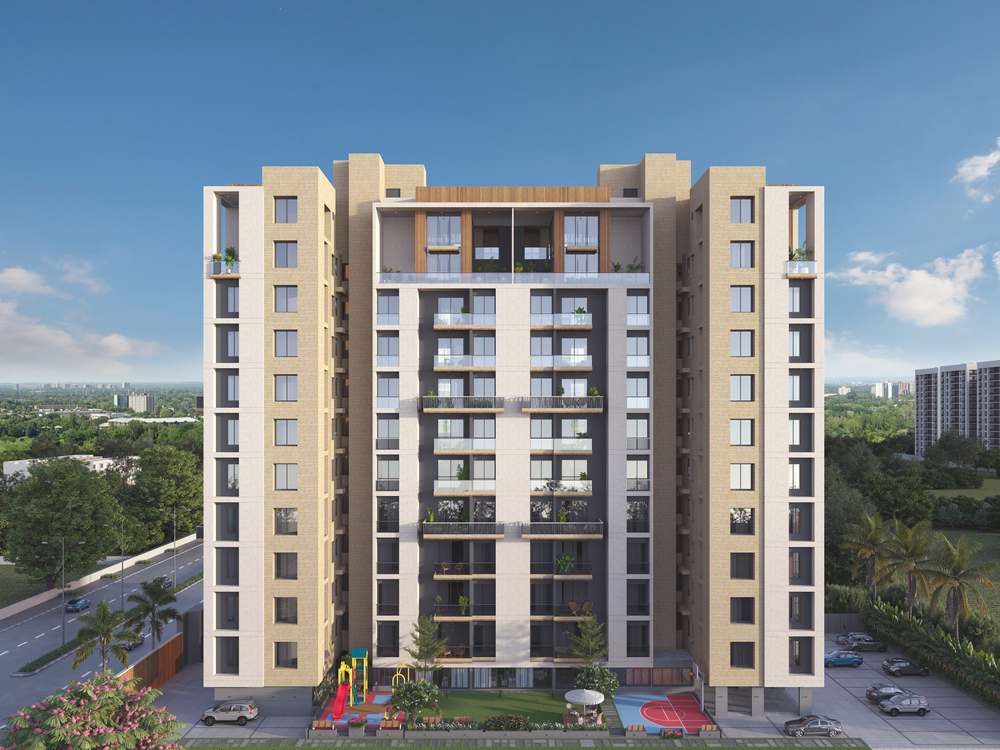 Shubham Sky tower elevation render